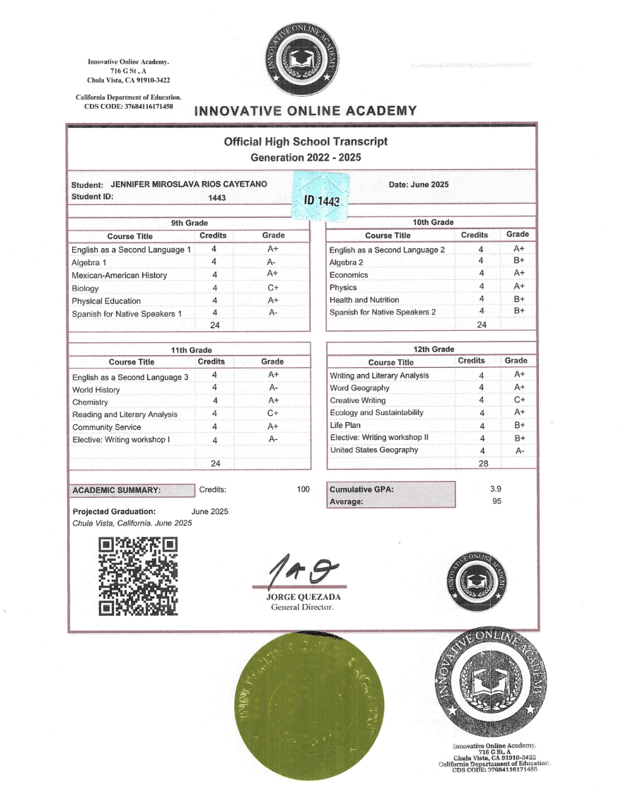 Certificado con validez en México y Estados Unidos